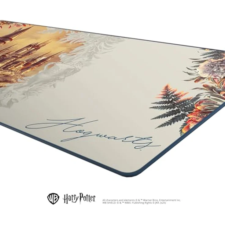 Lexip Hogwarts XXL-Mauspad, Harry Potter Blumen-Edition, Neopren, 90 x 40 cm, mikrotexturierte Oberfläche, rutschfeste Unterseite – Bild 2
