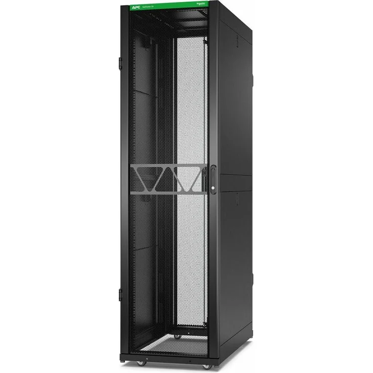 APC NetShelter SX Server Rack Gen 2, 45U, 2124H x 600W x 1070D mm, freistehendes Gestell mit Seitenwänden, Schwarz, 1814 kg Tragfähigkeit, Sperrschloss, verstellbare Füße