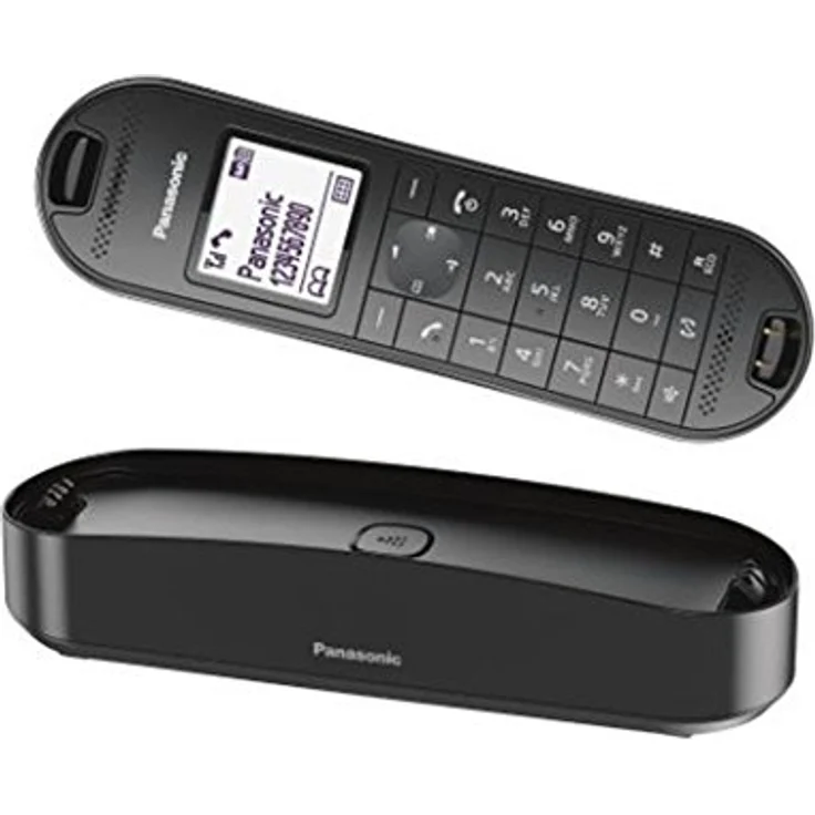 Panasonic KX-TGK320GB Design-Telefon schnurlos mit Anrufbeantworter, analoges Telefon (DECT) in Schwarz – Bild 4