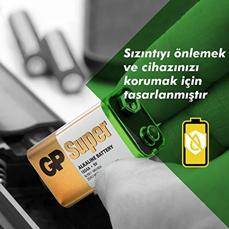 GP Batterie Alkaline (9 Volt E-Block, 6LR61) – Bild 4