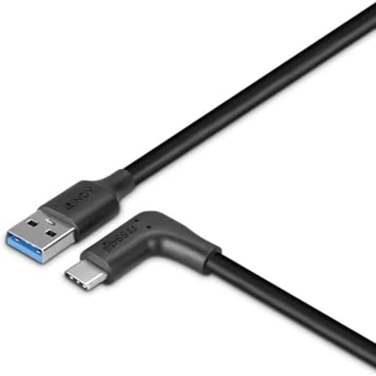 LINDY USB 3.2 Typ A auf USB-C Kabel 90° gewinkelt, 10 Gbit/s, 1 m, robustes PVC-Gehäuse – Bild 5