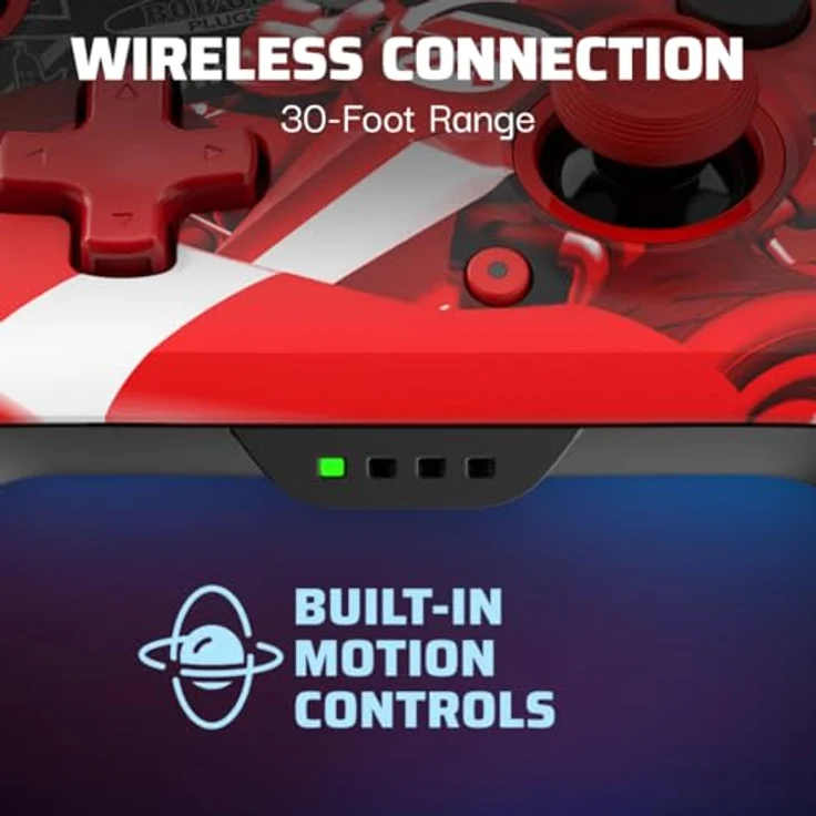 PDP Afterglow Wave Wireless Controller NS Grand Prix Mario, kabellos mit 40 Stunden Akku, programmierbaren Tasten und Bewegungssteuerung – Bild 6