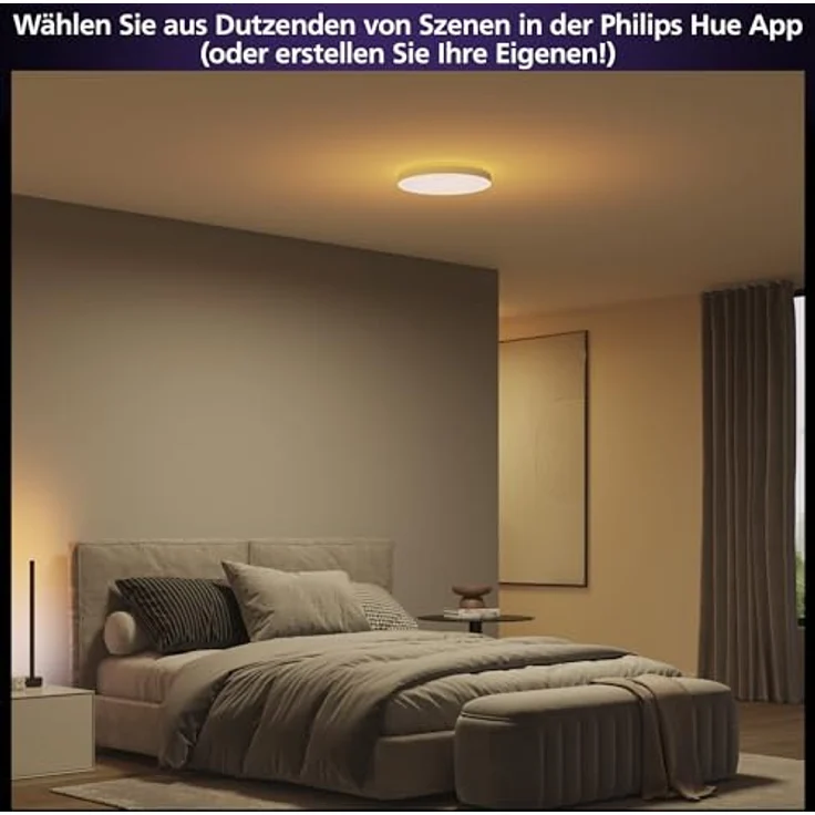 Philips Hue Datura smarte Panelleuchte (klein, rund 38,4 x 38,4 cm), weißes & farbiges Licht, Bluetooth kompatibel, Sprachsteuerung mit Alexa, Apple Home & Google Assistant – Bild 5