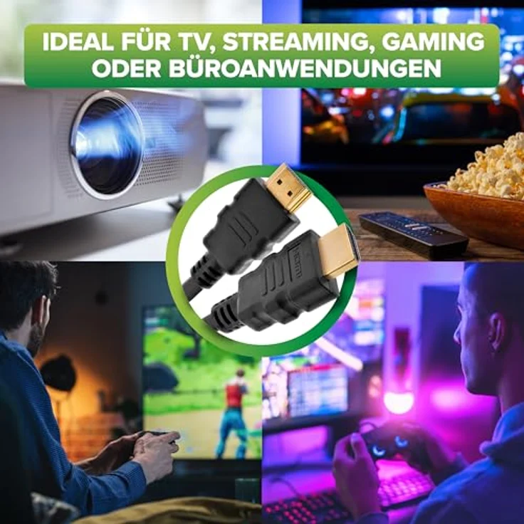 InLine 4k HDMI Kabel, HDMI-High Speed mit Ethernet, 2,5m, schwarz, für Blu-ray, PS5, Xbox Series, Switch, HDMI 2.0, UHD – Bild 4