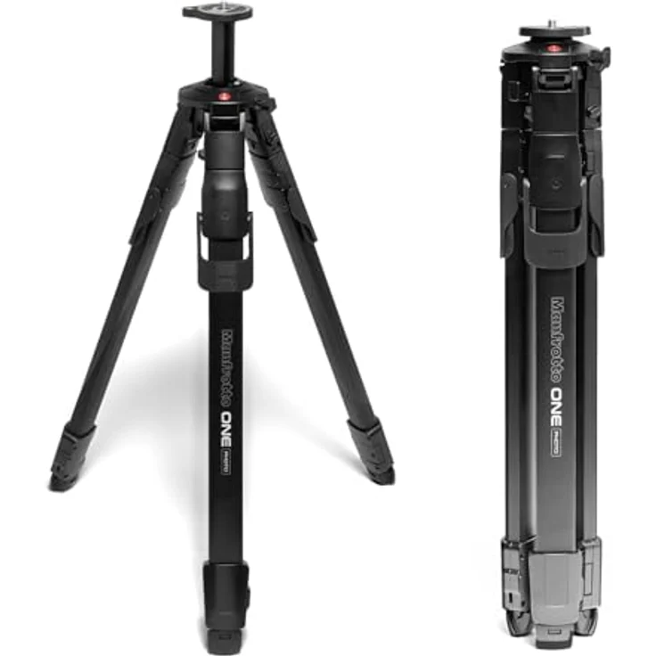 Manfrotto One Photo Alu Stativ, ultrastabil mit XTEND-Beintechnologie, 90°-Schiebesäule, Traglast bis 12 kg, modulare Füße – Bild 1