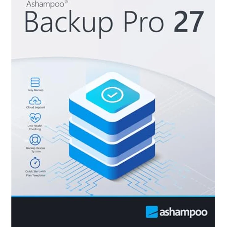 Ashampoo Backup Pro 27, Backup Software zur Sicherung und Wiederherstellung von Daten und Systemen, 1 Gerät, 1 Benutzer, Lifetime-Lizenz, PC Aktivierungscode per Product Key Card – Bild 1