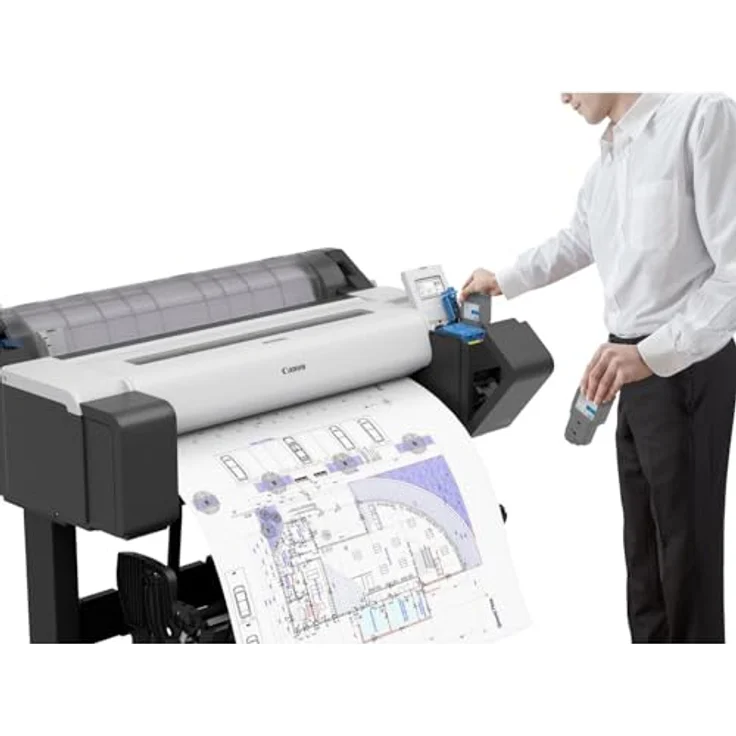 Canon imagePROGRAF TM-355, Groformatdrucker mit WLAN und Ethernet, Tintenstrahl, 2400 x 1200 DPI, A0 Randlosdruck, Schwarz – Bild 5