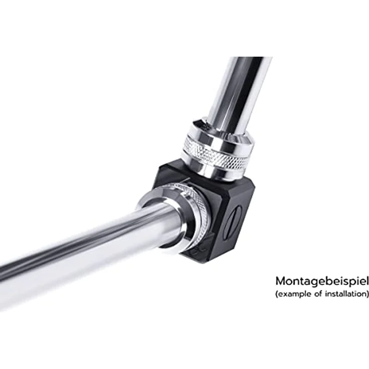 Alphacool Raccord 4 Voies G1/4 Eiszapfen Anschlussklemme, schwarz - ideal für Wasserkühlungssysteme – Bild 3