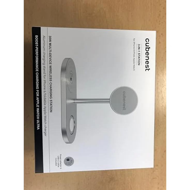 CubeNest kabelloses Ladegerät 3-in-1 für Apple iPhone 12/13/14/15, AirPods, Apple Watch | 20W Schnellladegerät | robuste Aluminiumverarbeitung – Bild 5
