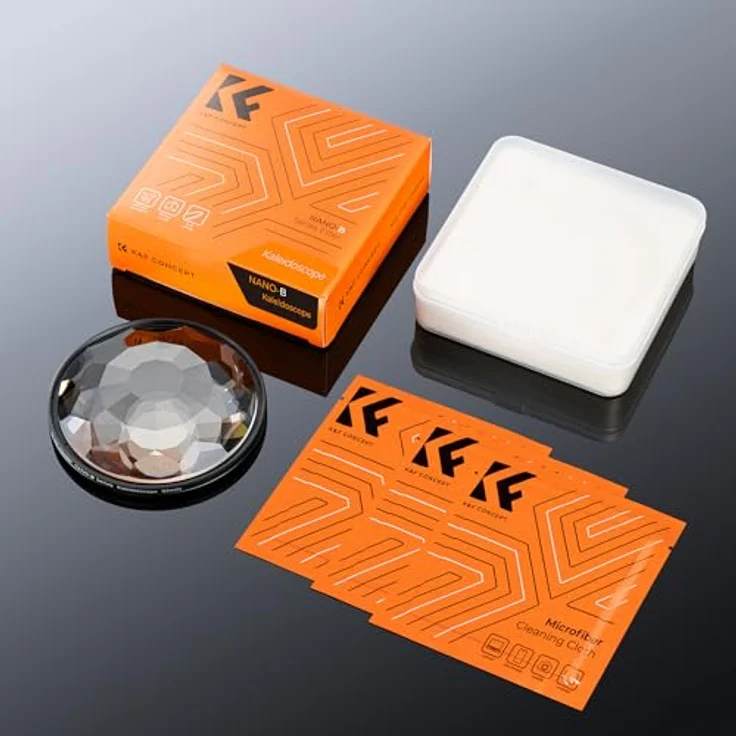 K&F Concept 72mm Kaleidoscope Effect Filter, Objektivfilter mit drei Mikrofasertüchern zur Reinigung – Bild 8