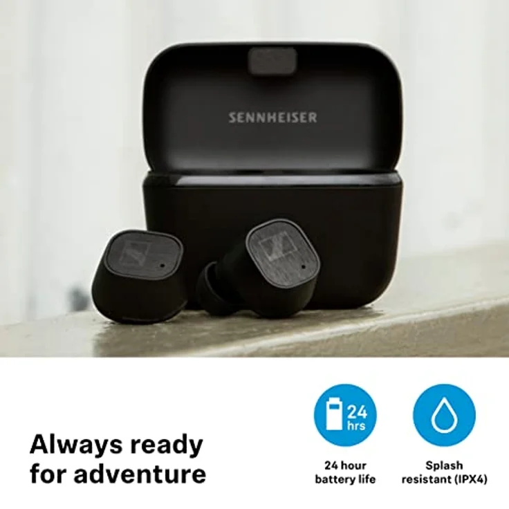 Sennheiser CX Plus True Wireless Special Edition – Bluetooth-In-Ear-Kopfhörer: Musikhören und Telefonieren mit Active Noise Cancellation, mattschwarz – Bild 4