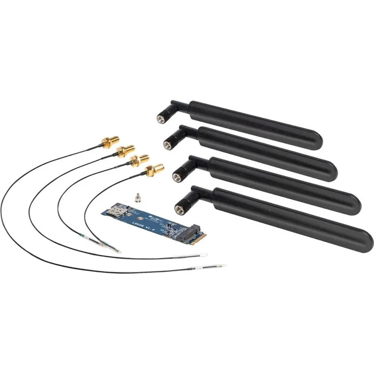 Shuttle WWN04 LTE (4G/5G) M.2 2280 Erweiterungskit mit Antennen für DS50U Serie und All In One PC, Blau, Schwarz