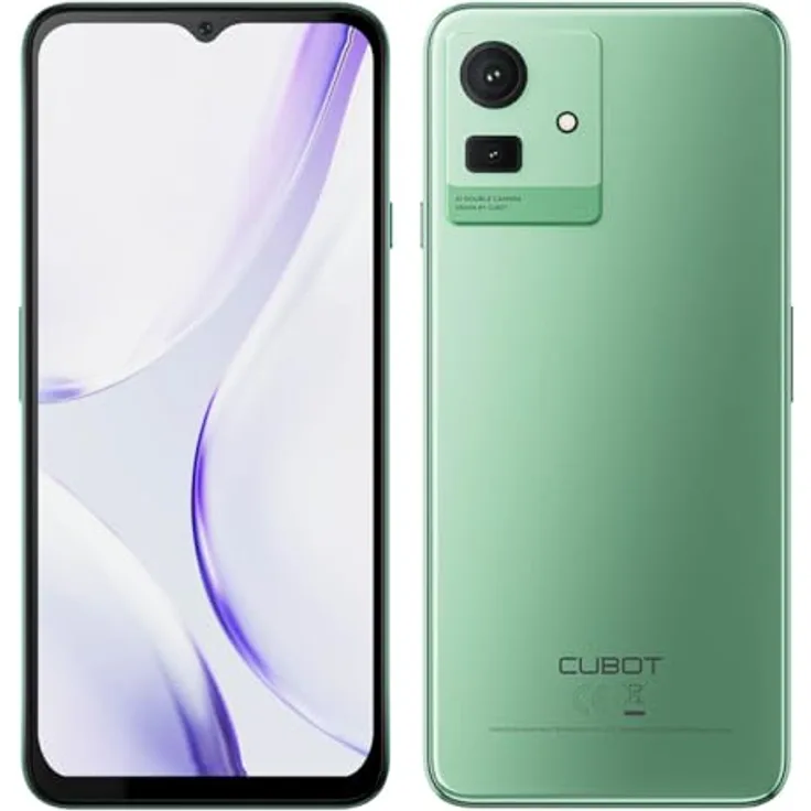 CUBOT Note 50 – 6,5-Zoll-HD+-Smartphone, 8 GB und 256 GB, 50 MP Dual-Kamera, 5200 mAh Akku, Android 13, OctaCore-Prozessor, Grün