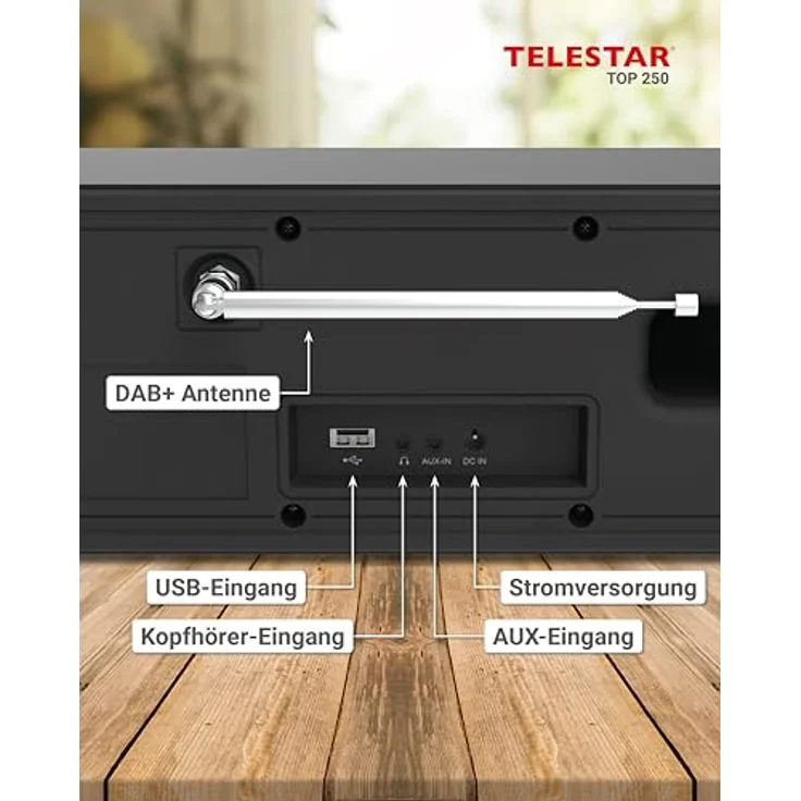 Telestar TOP 250 DAB+ Internetradio, Bluetooth 5.3, schwarz – Bild 13