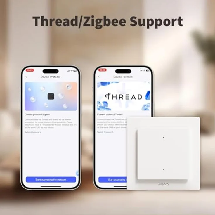 AQARA H2, smarter Lichtschalter mit Matter over Thread und Zigbee, Standardgröße, optionale Neutralleiterverdrahtung, Fernsteuerung und Stromüberwachung – Bild 8