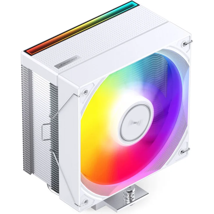 Jonsbo CB40 CPU-Kühler, 120 mm PWM, 4 Heatpipes, Tower-Design, RGB-Beleuchtung, weiß
