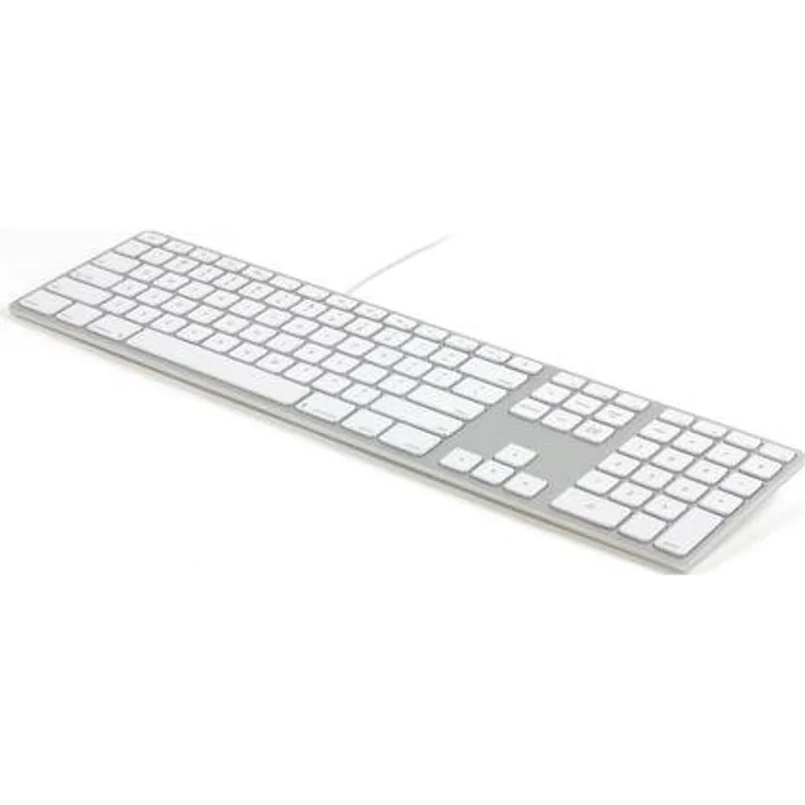 Matias Wired Aluminum, Tastatur, USB, QWERTY, Standard, Kabel Tastatur, silber (FK318S-ND)