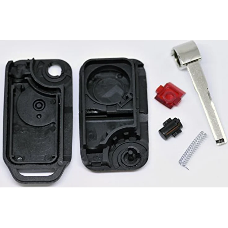 mt-key Auto Klapp Schlüssel HU44 mit 1 Taste, inkl. Rohling und 2x CR2025 Knopfzelle, passend für Mercedes Benz W124, W168, W202, W208 – Bild 3