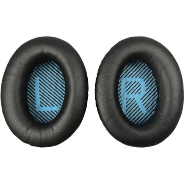 MMOBIEL Ohrpolster Ear Pads Ersatz kompatibel mit Bose QuietComfort QC2/ QC15/ QC25/ QC35/ AE2/ AE2i/ AE2 AE2-W (Blau/Schwarz) – Bild 3