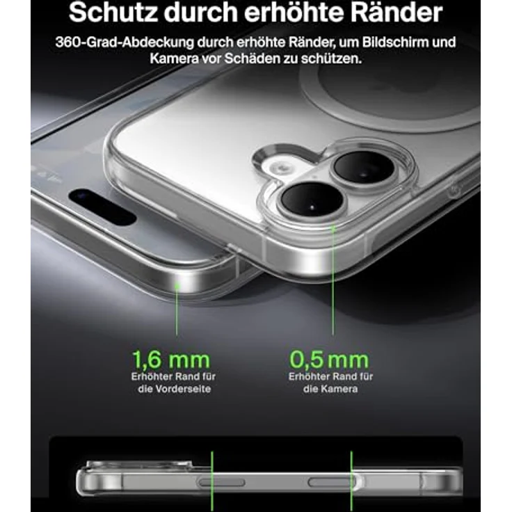 Belkin SheerForce MSA030hqCL, transparente Schutzhülle für iPhone 17, Sturzschutz bis 4 Meter, kabelloses Laden, kratzfeste Oberfläche – Bild 5