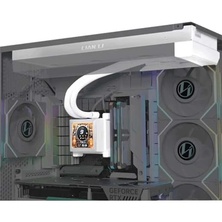 LIANLI LL-HS-LCD-360-N-WT Wasserkühlungs-Set, Lüfterloses Modell, HydroShift LCD 360 ohne Lüfter, Weiß, 2,8 Zoll IPS LCD Display – Bild 3