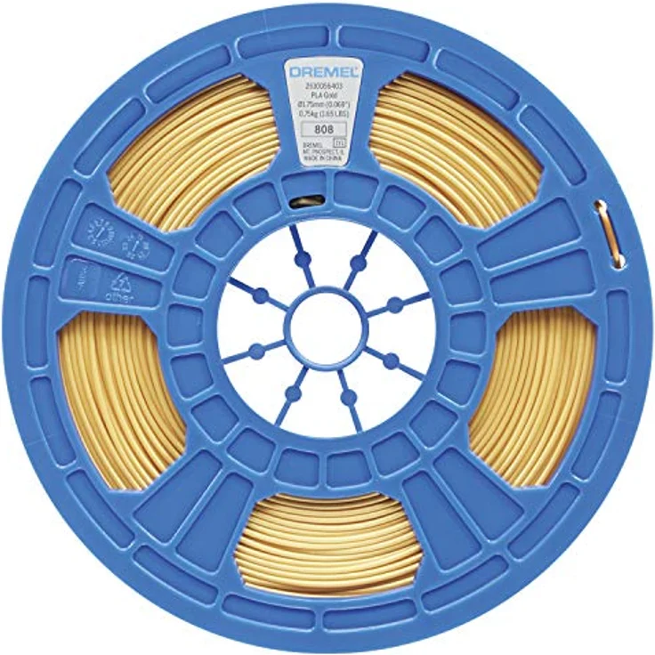 DREMEL DIGILAB 3D Filament PLA 1,75mm, Gold, 0,75kg hochwertiges 3D-Druckmaterial – Bild 1