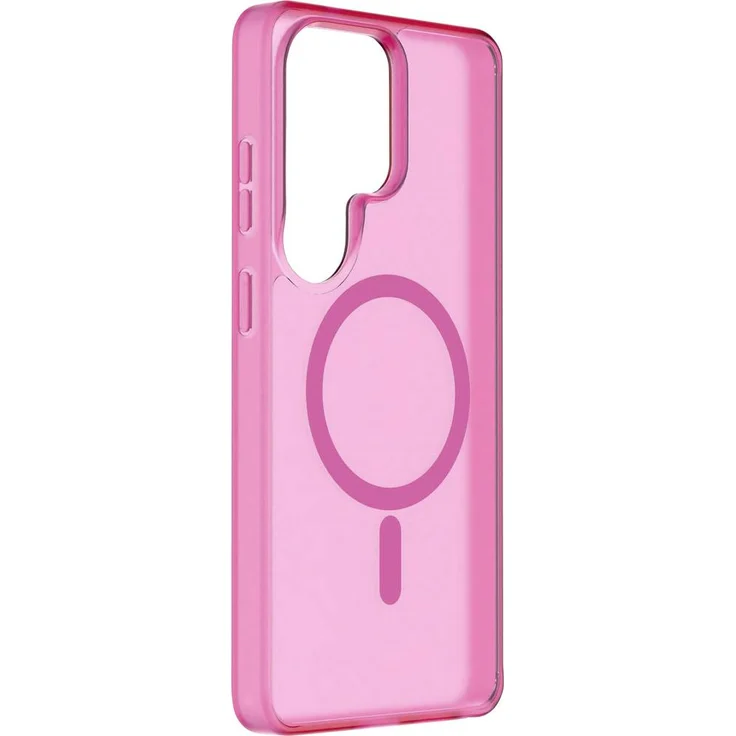 Cellularline FROSTY MAG Backcover für Samsung Galaxy S26 Ultra, halbtransparent mit mattem Finish, Pink, induktives Laden, Qi2-kompatibel