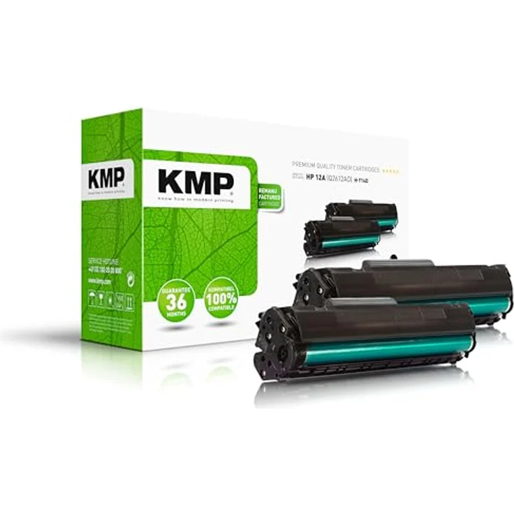 KMP Toner Doublepack H T114D, Schwarz, optimaler Schwärzungsgrad und exzellente Tonerhaftung – Bild 2
