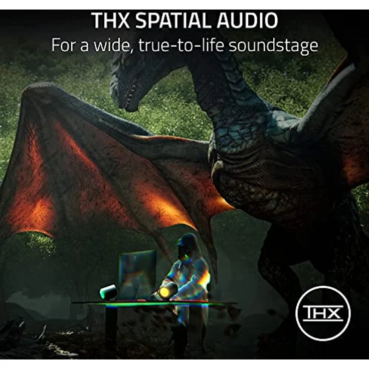 Razer Nommo V2 X - Full-Range-2.0-Gaming-Lautsprecher für PC (Zwei 3-Zoll-Full-Range-Treiber, THX Spatial Audio, Max. Schalldruck 96 dB, Plattformübergreifende Kompatibilität) Schwarz – Bild 3