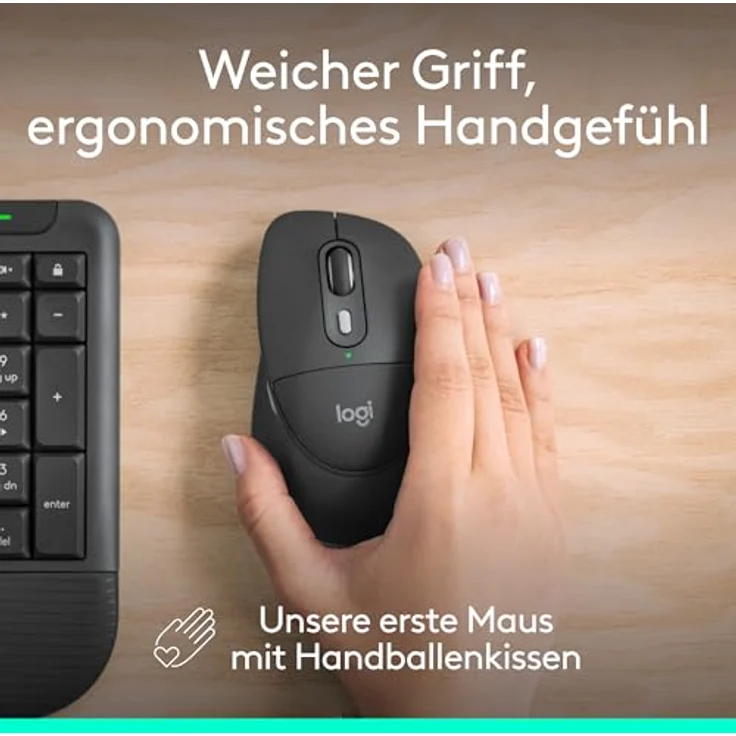 Logitech Signature Comfort Plus Combo MK880, kabelloses Tastatur-Maus-Set mit ergonomischer Handballenauflage – Bild 8