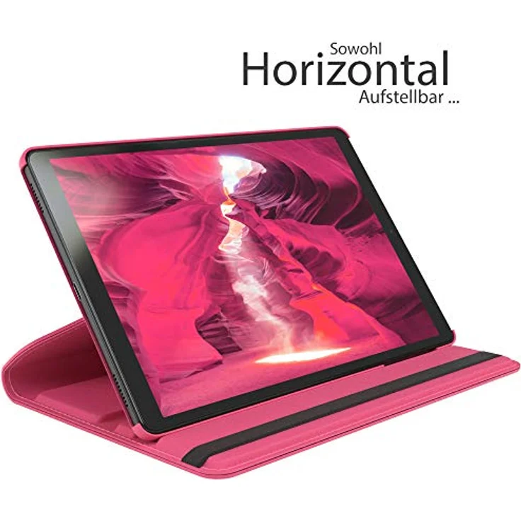 EAZY CASE - Tablet Hülle kompatibel mit Samsung Galaxy Tab 10.1 (2019) - intelligent Abdeckung Schlafen/Wachen, Smart Case Cover, stabile Rückseitenschale in Unifarben Pink – Bild 3