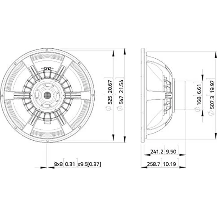 Lavoce 21 Zoll Subwoofer 12602627 Subwoofer aus Neodym, Mehrfarbig, Einheitsgröße – Bild 3