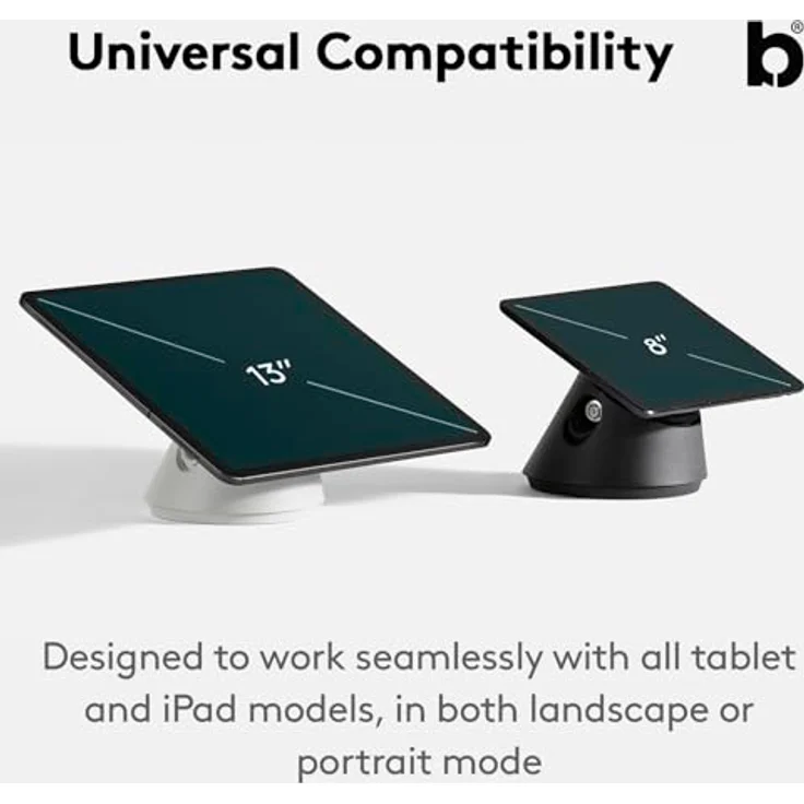 BOUNCEPAD Click - universelle und sichere Tischhalterung/Dockingstation kompatibel mit iPad und Tablet, schwarz – Bild 3