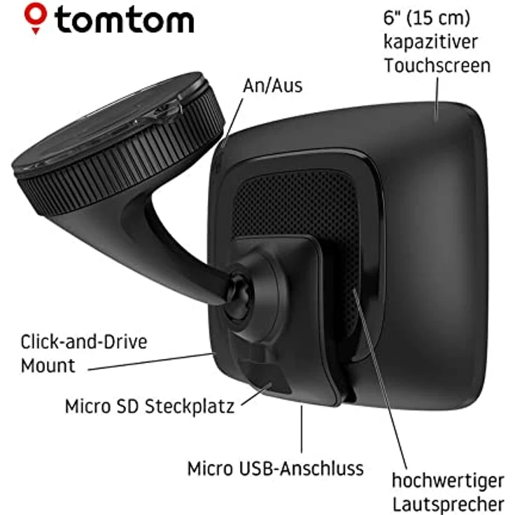 TomTom GO Camper Tour 6, GPS-Navigationsgerät für Wohnmobile und Wohnwagen mit 15,5 cm (6 Zoll) Touchscreen, Kartenupdates für Europa und TomTom Traffic, schwarz – Bild 9