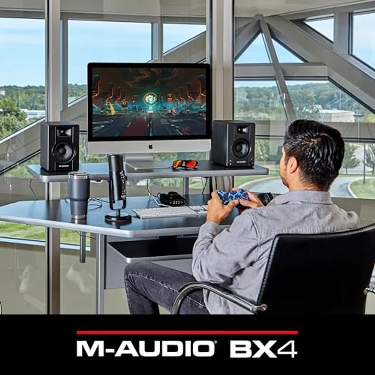 M-Audio BX4 P, 4,5" Studio Monitor Lautsprecher, 120-Watt Schwarz, Paar für Musikproduktion und Podcasting – Bild 14