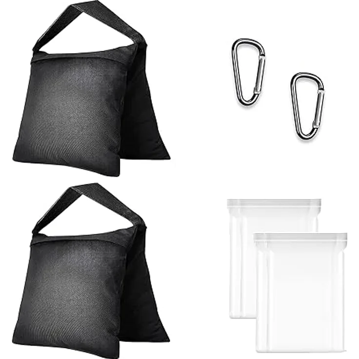 EMART Sandsack Set, 2 Stück strapazierfähige Sandbags für Stativ Fotografie mit 11,7 kg Tragkraft, Nylon-Konstruktion