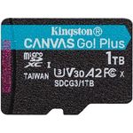 Kingston Canvas Go! Plus microSD Speicherkarte Klasse 10, UHS-I 1TB microSDXC 170R A2 U3 V30 Einzelpack ohne Adapter