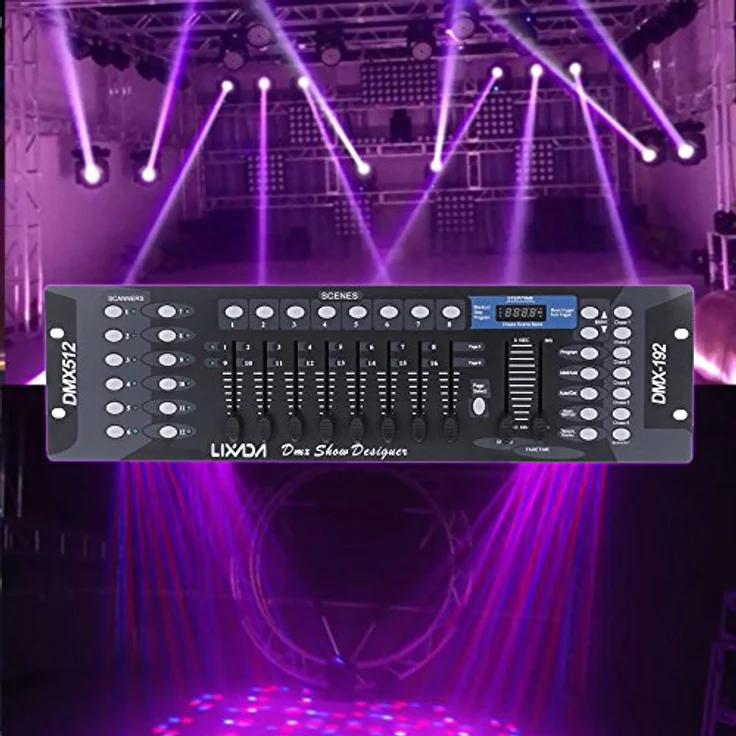 Lixada DMX 512-Konsole, Lichtsteuerung mit 192 Kanälen, 12 Scannern und 23 programmierbaren Szenen für Bühnenlampe und DJ-Set – Bild 3