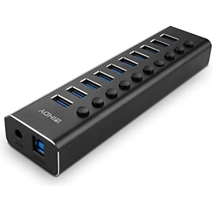 Lindy 10 Port USB 3.0 Hub mit EIN-/Aus-Schaltern – Bild 4