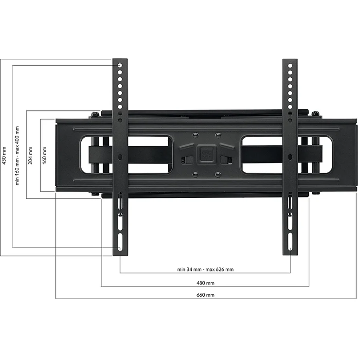 One For All WM4661 Universal TV Wall Mount Solid Turn, VESA 400 x 600, TV-Wandhalterung für Bildschirmgröße von 32 Zoll bis 84 Zoll, max. 60 kg – Bild 3