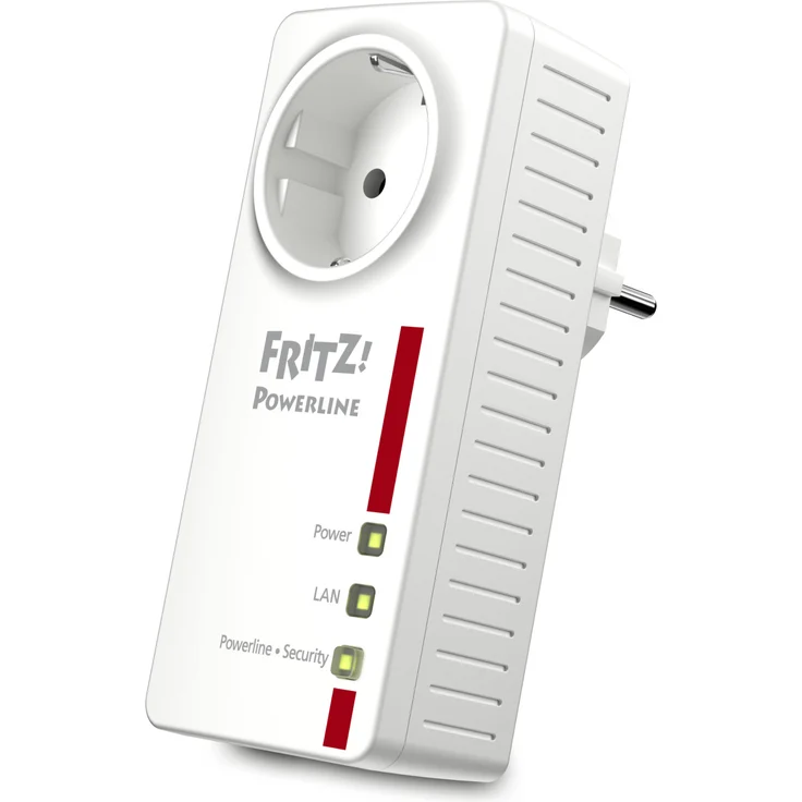 AVM FRITZ!Powerline 1220 / 1220E Einzeladapter (1.200 MBit-s, 2 x Gigabit-LAN, ideal für NAS-Anwendungen und HD-Streaming) – Bild 1