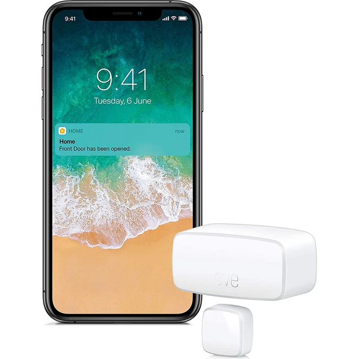 Eve Door & Window - Smarter Kontaktsensor für Türen/Fenster, Bluetooth, Thread, Mitteilungen (offen/zu), automatische Aktivierung von Geräten & Szenen, Apple HomeKit, keine Bridge, weiß – Bild 1