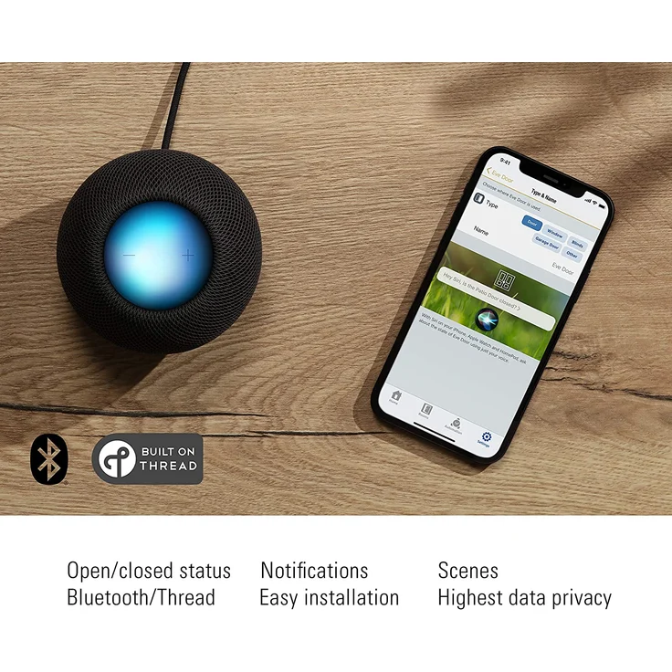 Eve Door & Window - Smarter Kontaktsensor für Türen/Fenster, Bluetooth, Thread, Mitteilungen (offen/zu), automatische Aktivierung von Geräten & Szenen, Apple HomeKit, keine Bridge, weiß – Bild 6