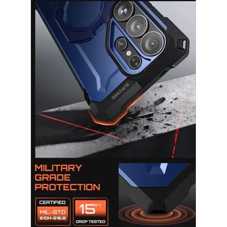 SUPCASE Unicorn Beetle Grip für Samsung Galaxy S26 Ultra, Hülle mit Ringhalter, kompatibel mit MagSafe, magnetisch, slim, Cobalt – Bild 5