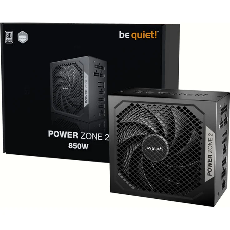 be quiet! Power Zone 2 80 PLUS Platinum Netzteil, vollmodular, ATX 3.1, PCIe 5.1 - 850 Watt, schwarz – Bild 1