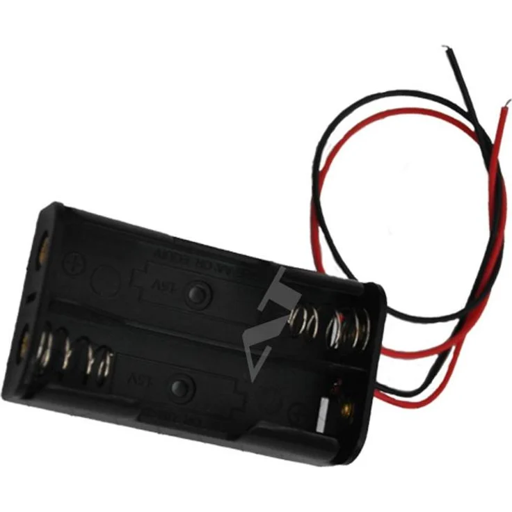 Efest Batteriehalter für 2x 18650 Zellen mit Anschluss (2S1P), Maße 75 mm x 40 mm, Kabellänge 150 mm, Max. Entladestrom 1A