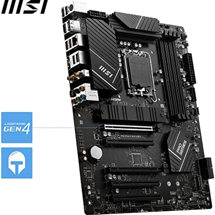 MSI PRO B760-P WiFi DDR4 Mainboard, ATX - Unterstützt Intel 12. & 13. Gen Core Prozessoren, LGA 1700 - DDR4 Memory Boost 5333+MHz/OC, PCIe 4.0 x16 Slots, M.2 Gen4 Slots, 2.5G LAN, Wi-Fi 6E – Bild 5