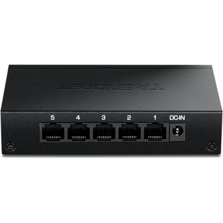Trendnet TEG-S351 5-Port 2.5G Switch Netzwerk-Switch mit 25 Gbit/s Switching-Kapazität, lüfterlosem Design und wandmontierbarer Installation – Bild 2
