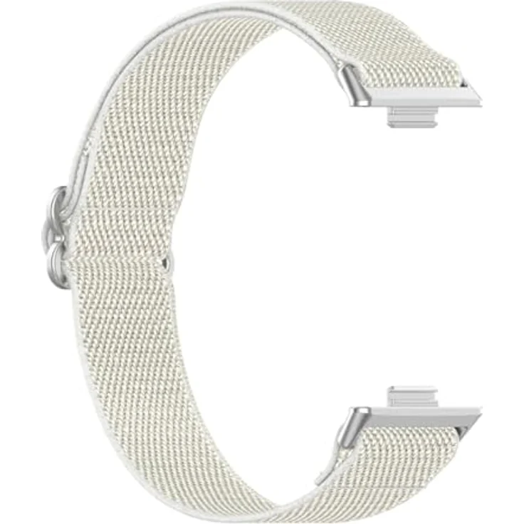 GIOPUEY Armband für Huawei Watch Fit 5/5 Pro/Fit 4/4 Pro/Fit 3, elastisches geflochtenes Nylonband in Beige, unisex, atmungsaktiv und komfortabel – Bild 3