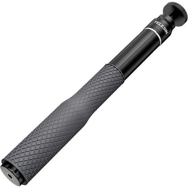 Telesin Selfie Stick mit Kugelkopf für Actionkameras, verstellbar von 232 bis 654 mm, wasserdicht, rutschfester Griff